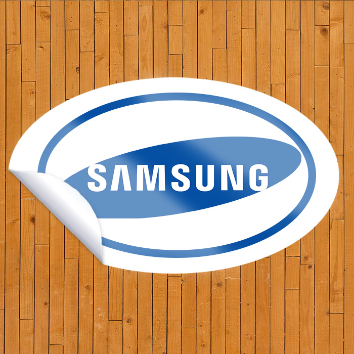 2x3.5 Inch Customized Oval Stickers - Repositionable White Shiny Lamination Paper