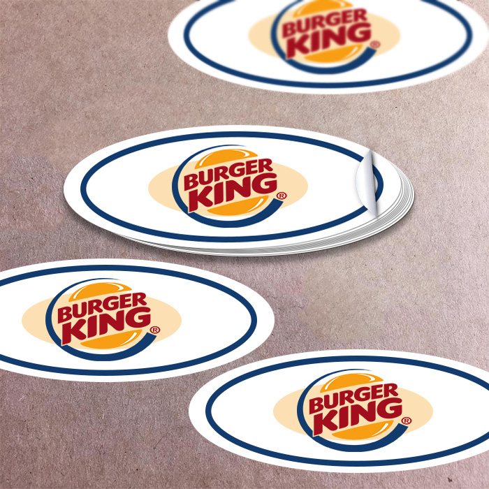 3 X 5 Inch Customized Oval White or Clear Plastic stickers