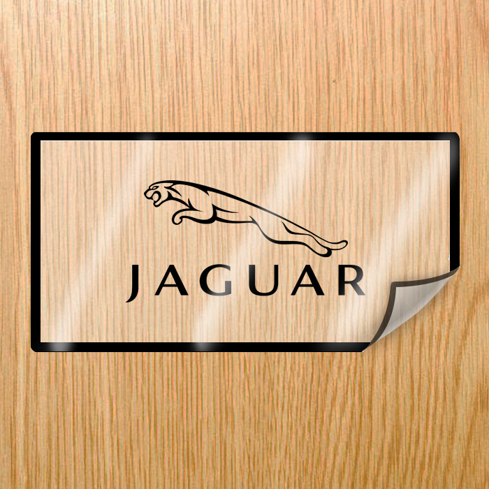2x4 Inch Custom Rectangle Stickers - Permanent Clear Film Shiny Lamination