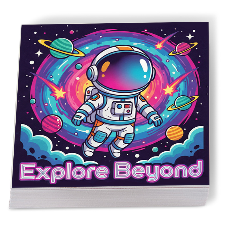 5x5 Inch Custom Square Full Color Indoor Permanent Paper Stickers