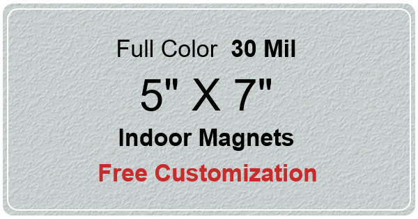 Magnet - 5x7 Round Corners - 30 Mil
