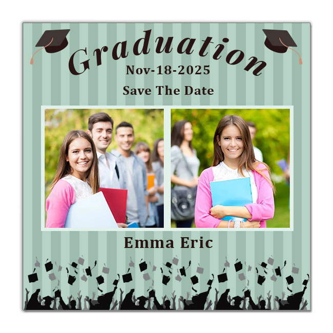 3x3 Custom Graduation Announcement Save the Date Magnets 20 Mil Square Corners