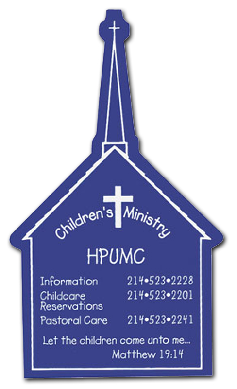 3.75x2.25 Personalized Church Shape Magnets 20 Mil