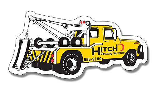 Custom Tow Truck Shape Magnets - Outdoor & Car Magnets 35 Mil