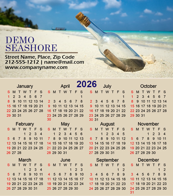 4 5x5 Custom Magnetic Fridge Calendar 20 Mil Calendar Magnets