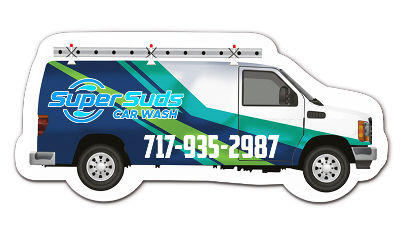 4.44x2.02 Custom Van Shaped Indoor Magnets 40 Mil