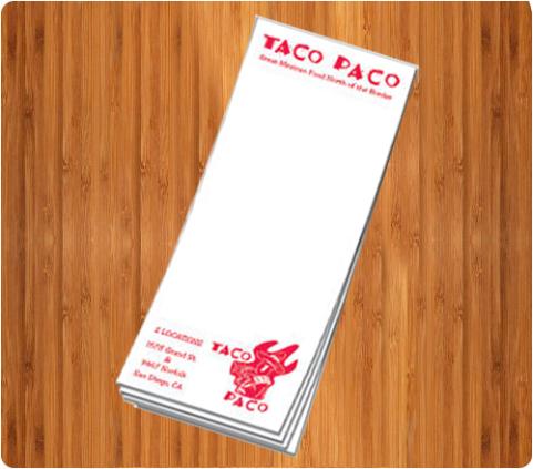 3.5x8.5 Custom Paper Magnetic Notepad with 25 pages  