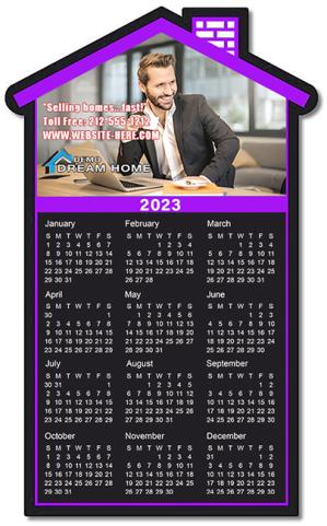 3.75x6.12 Custom Real Estate House Shape Calendars Magnets