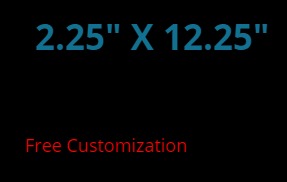 2.25x12.25 Custom Magnets 20 Mil Square Corners