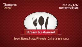 Printed Restaurant Business Card Magnets 20 Mil Square Corners