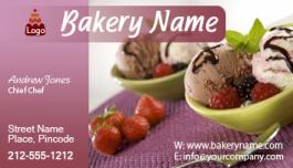 2x3.5 Custom Bakery Business Card Magnets 20 Mil Square Corners 