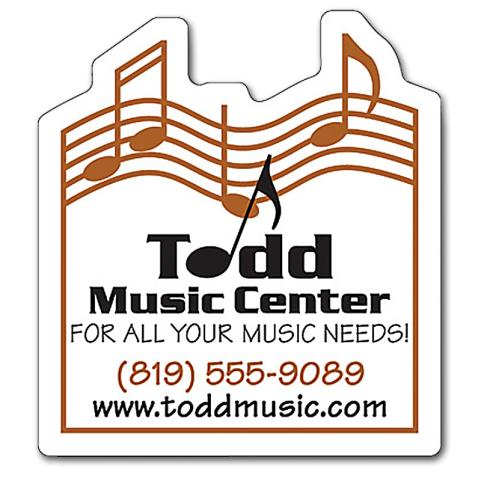 2.25x2.5 Custom Music Themed Shape Magnets - Outdoor & Car Magnets 30 Mil