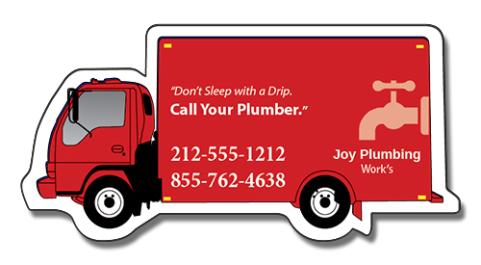 4.5x2.25 Custom Delivery Truck Shape Magnets 20 Mil