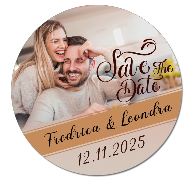 6 Inch Custom Circle Save the Date Magnets 20 Mil