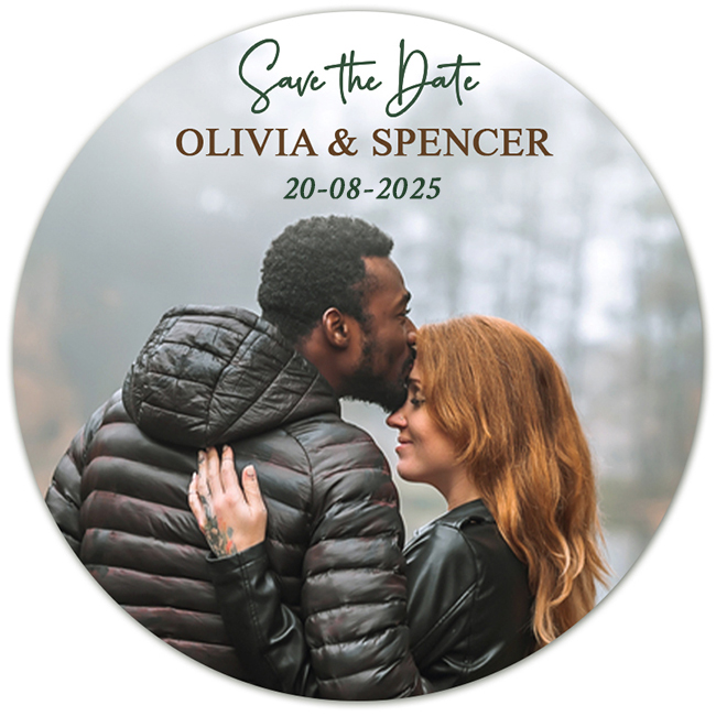 3.25x3 Custom Heart Shaped Save the Date Magnets 20 Mil