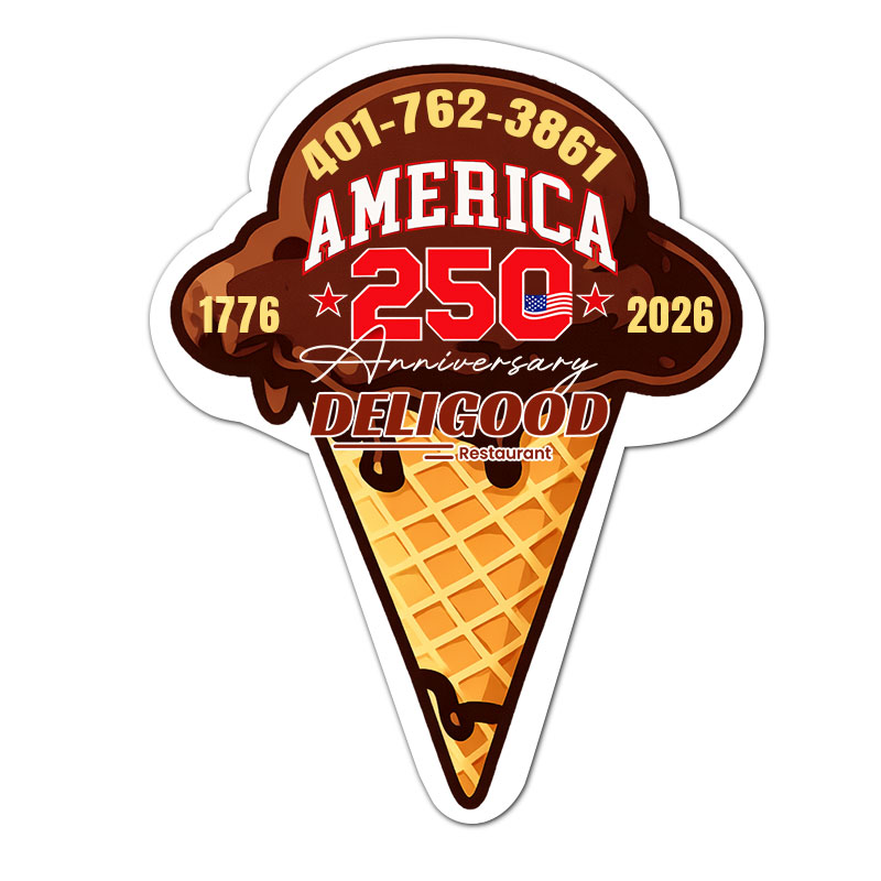 2.25x2.87 Inch Customized Ice Cream Cone Magnets - 20 Mil