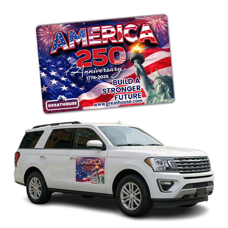 24x36 Customized Round Corner Outdoor Car Magnets - 30 Mil