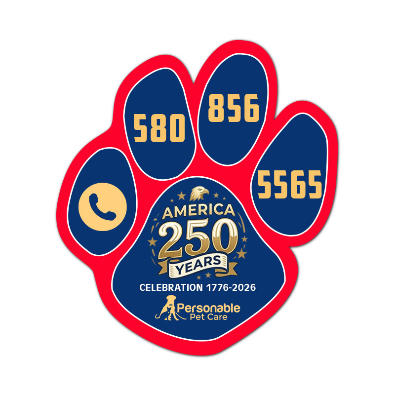 3.13x3.5 Inch Custom Paw Shape Magnets - 20 Mil