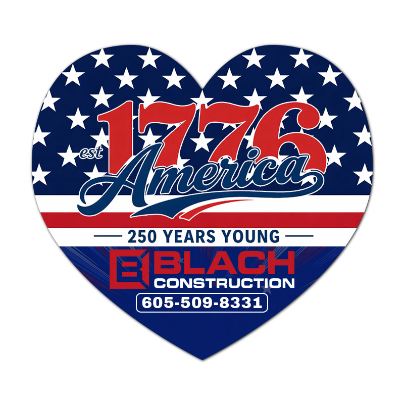 3.25x3 Inch Custom Awareness Big Heart Shape Magnets - 20 Mil