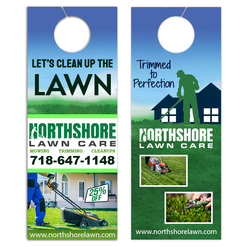 4.25x11 Inch Custom Full Color Double Sided Door Hangers - 16 pt