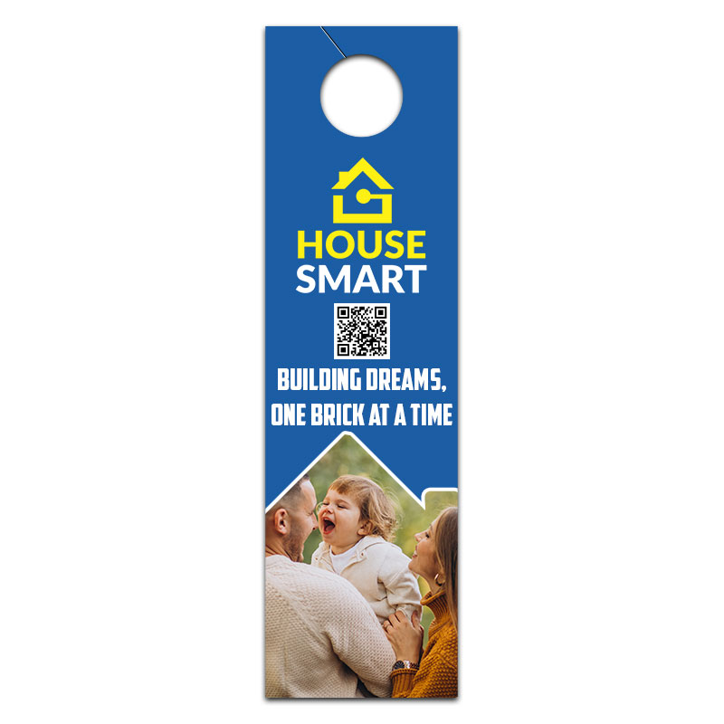 4x14 Inch Custom Full Color One Sided Door Hangers - 14 pt