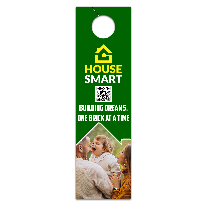 4x14 Inch Custom Full Color One Sided Door Hangers - 16 pt