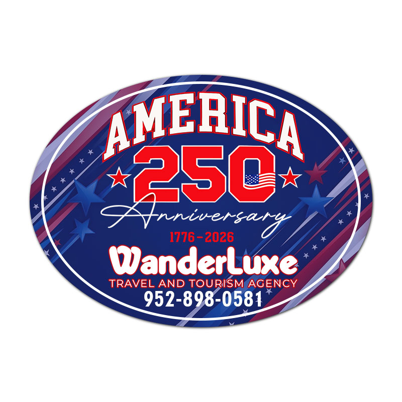 4x6 Inch Customized Oval Static Window Clings