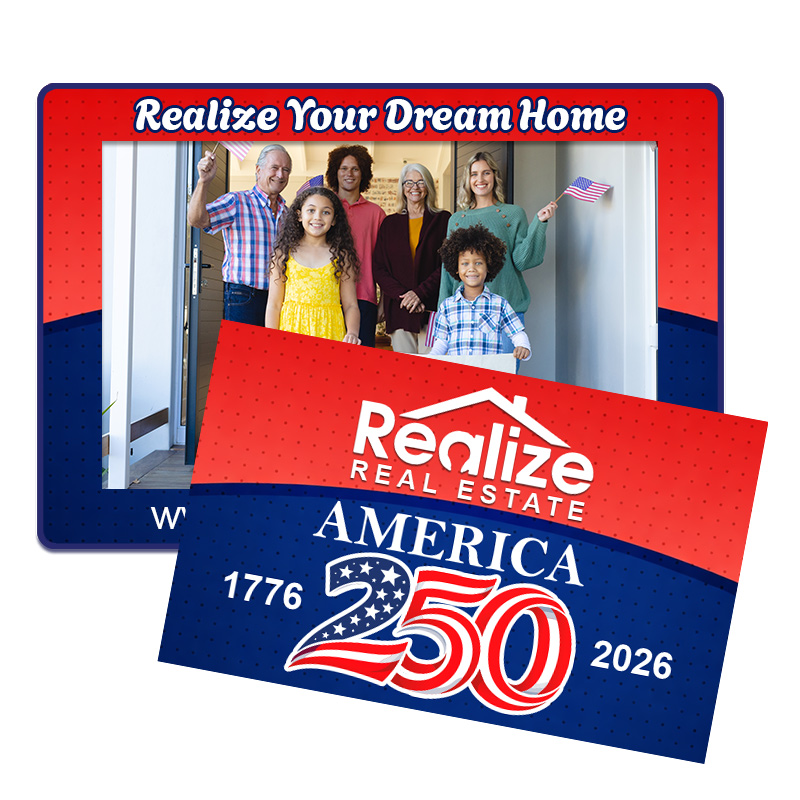 7.37x5 Inch Custom Picture Frame Magnets with Round Corners - 20 Mil