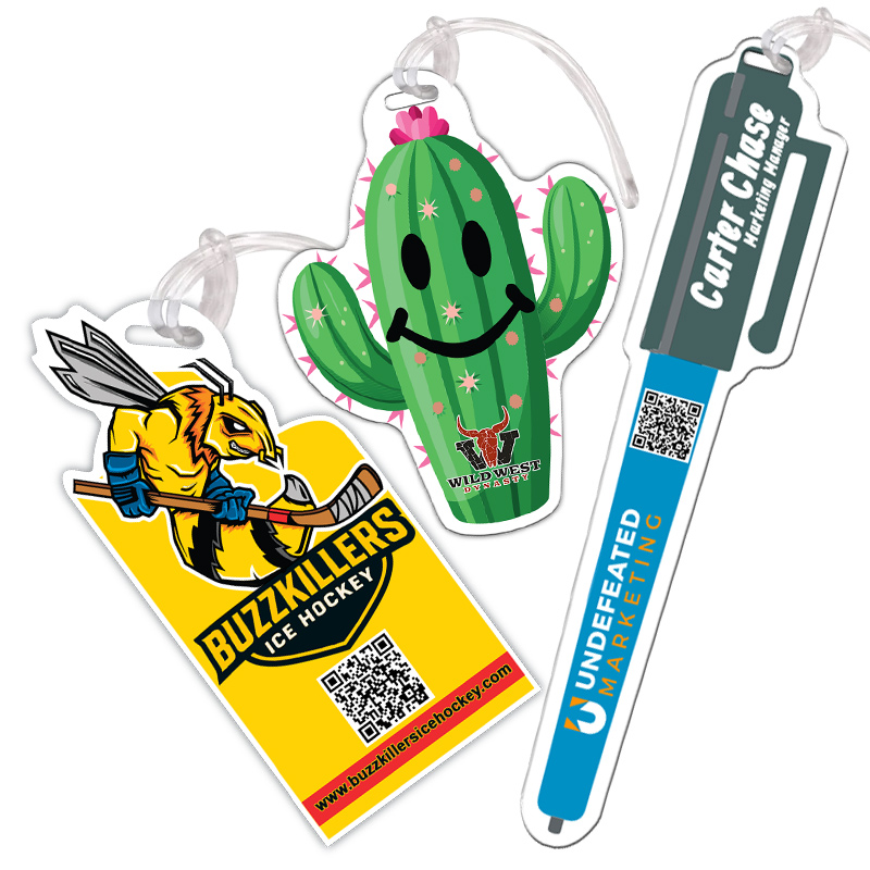 Customized Die-Cut Luggage Tags – Freeform Shapes, Up to 20 sq. in