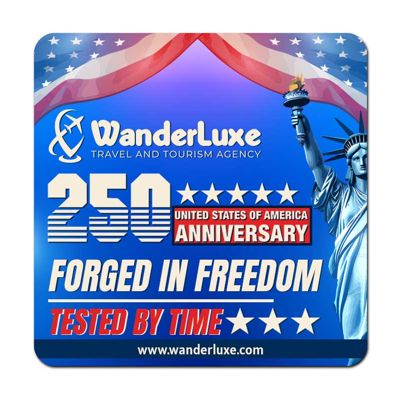 USA 250th Customized 3x3 Round Corner Indoor Magnet - 20 Mil