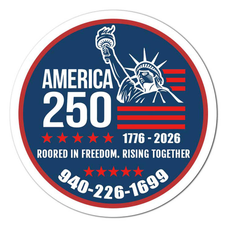 USA 250th Customized 5.5 Inch Circle Outdoor Magnet - 30 Mil