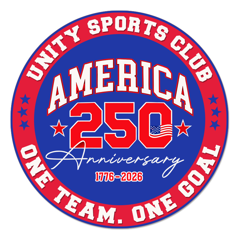 USA 250th Customized 5.75 Inch Circle Outdoor Magnet - 30 Mil