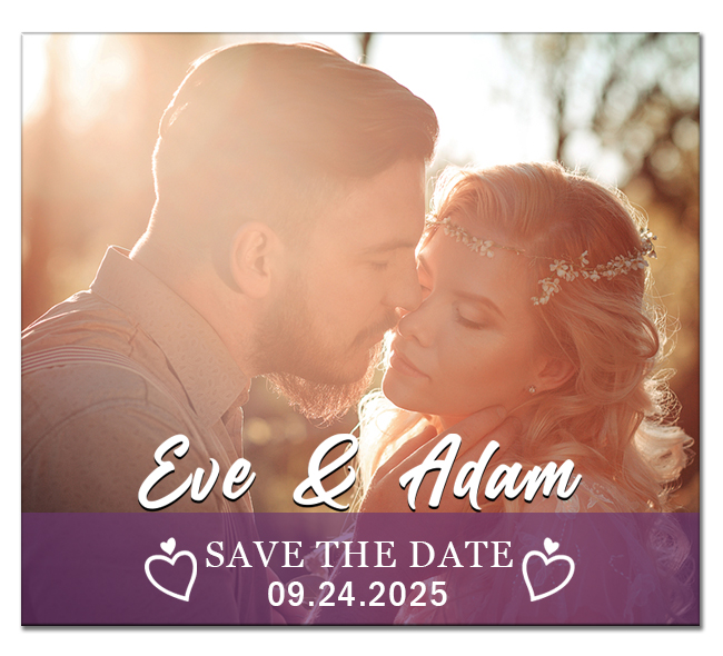 3.5x4 Custom Wedding Save the Date Magnets 20 Mil Square Corners 