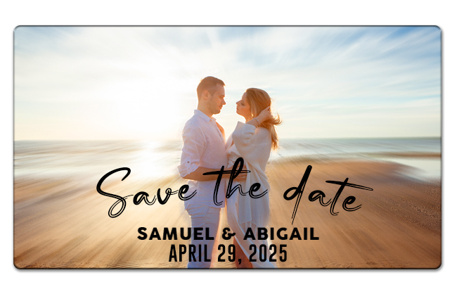 4x7 Custom Wedding Save the Date Magnets 20 Mil Round Corners 